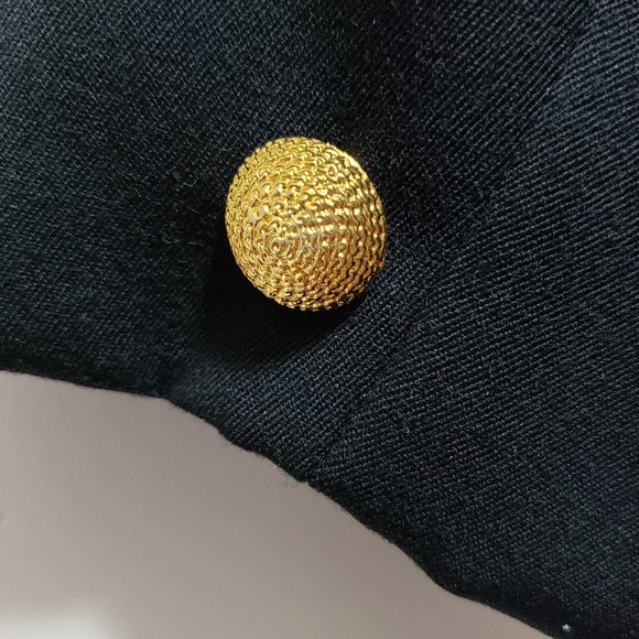 Devonshire Cream Military Black Double Breast Dress Blazer UK 10 - Picture 10 of 11